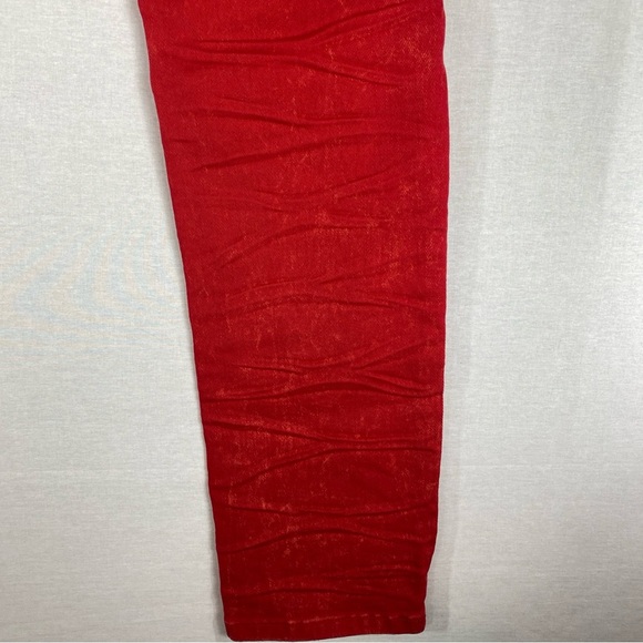 Smoke Rise Men’s Street Wear Jeans Red 32x32 Urban Distressed Extra Tough - Picture 5 of 10